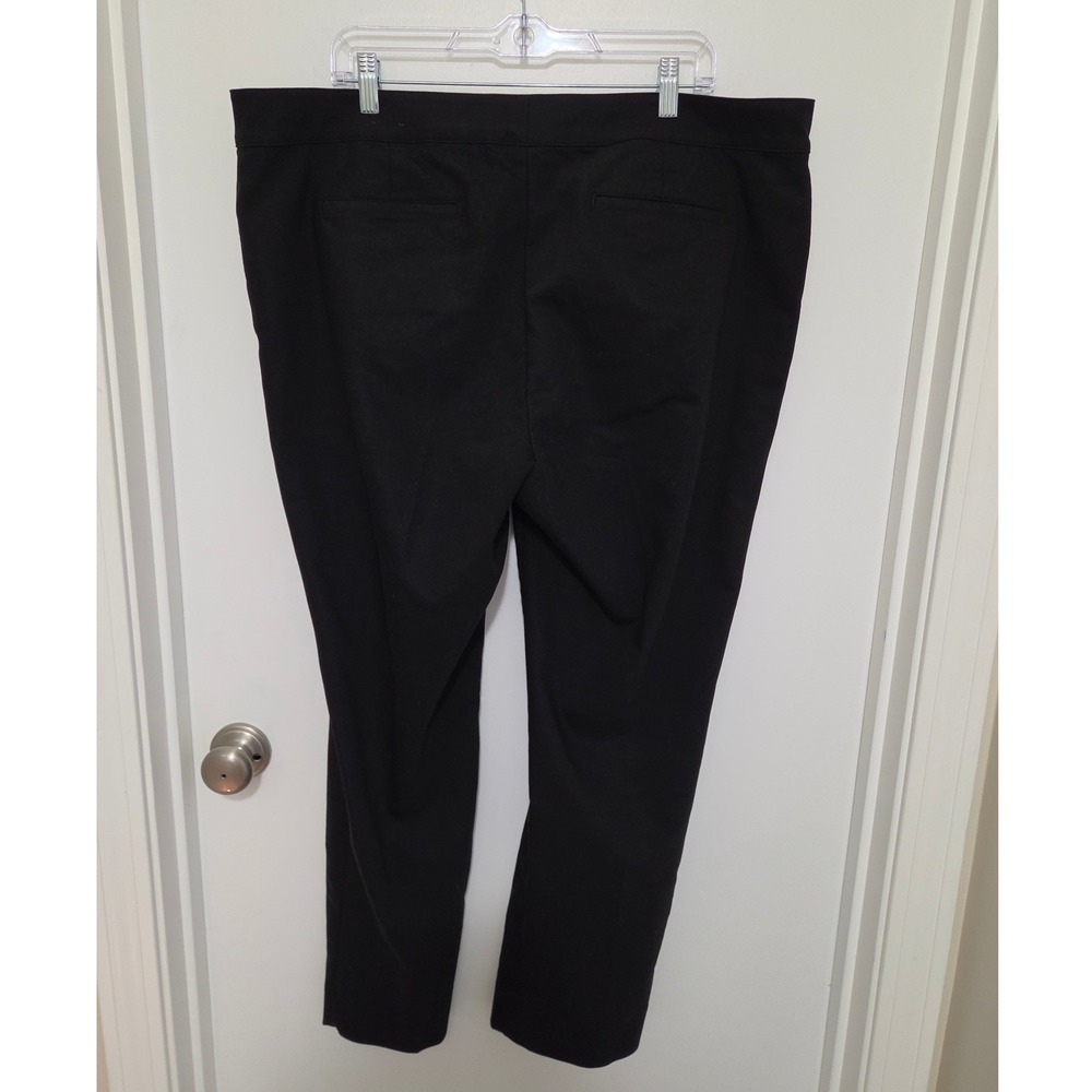 Chaps Womens Black Dress Pants Size 18W Straight Leg Trousers Business Casual - Picture 2 of 5